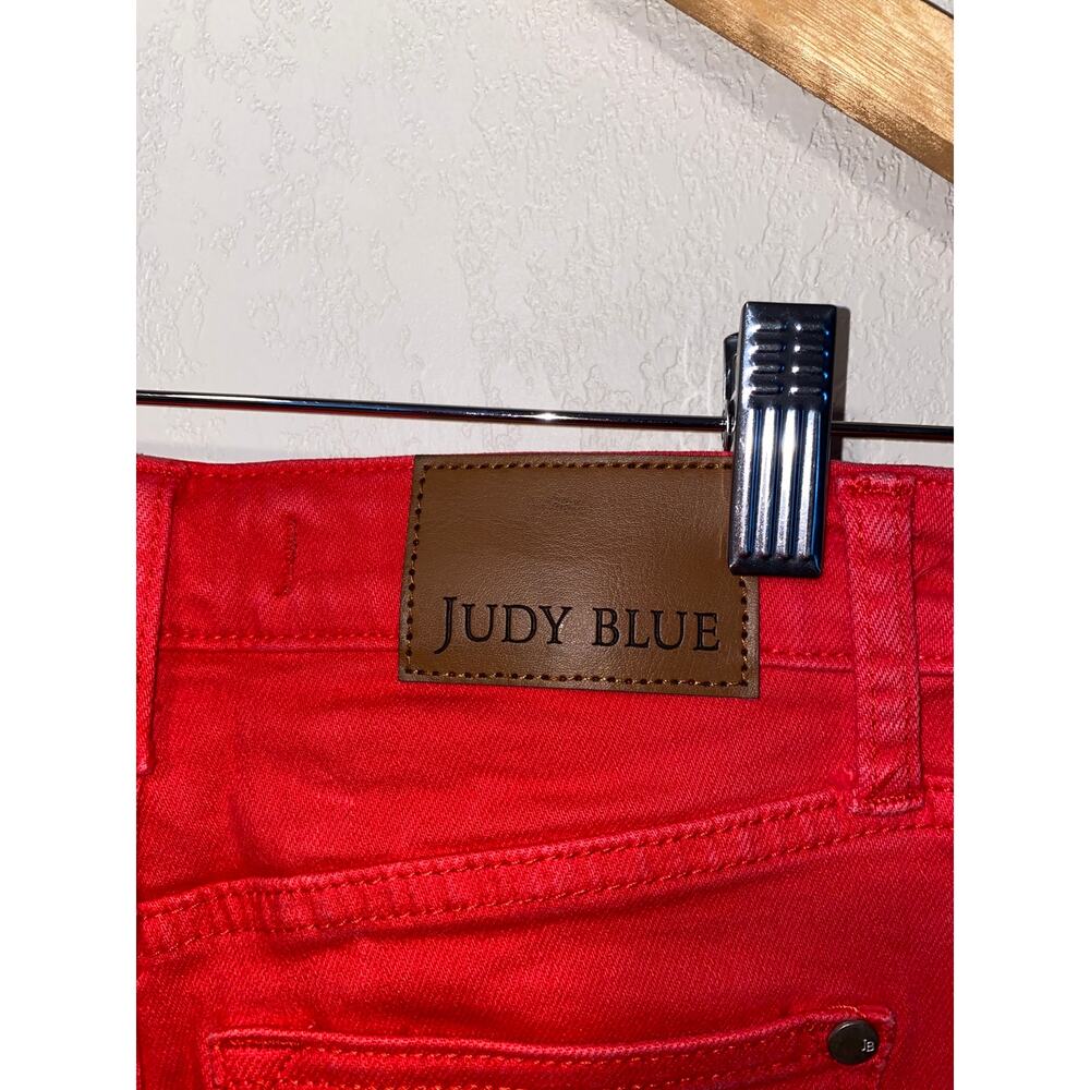 Judy Blue Red High-Rise Wide Leg Jeans SZ 3/26 - Picture 3 of 7